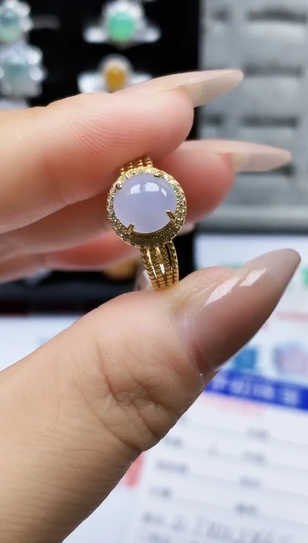 银S925镶嵌戒指翡翠1089