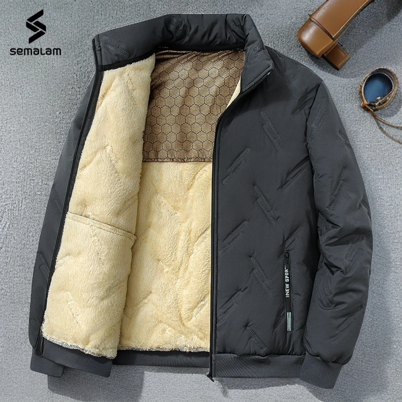 晋江棉服男士立领短款羊羔绒外套石墨烯保暖棉袄秋冬季男款棉衣