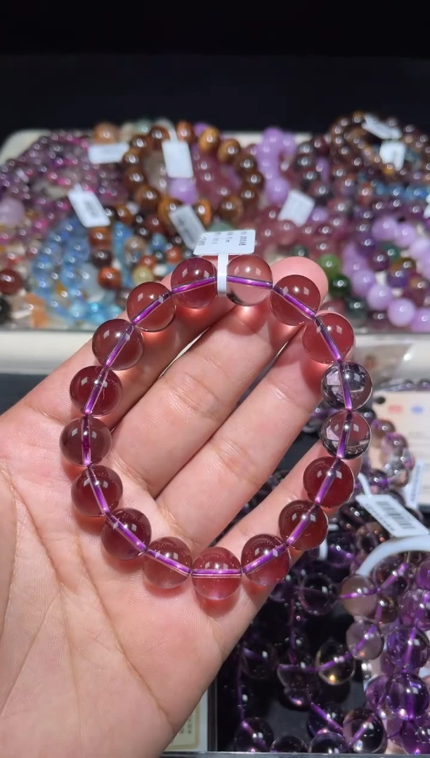 未镶嵌颈饰水晶紫黄晶手链单圈A12（多样性发其一）