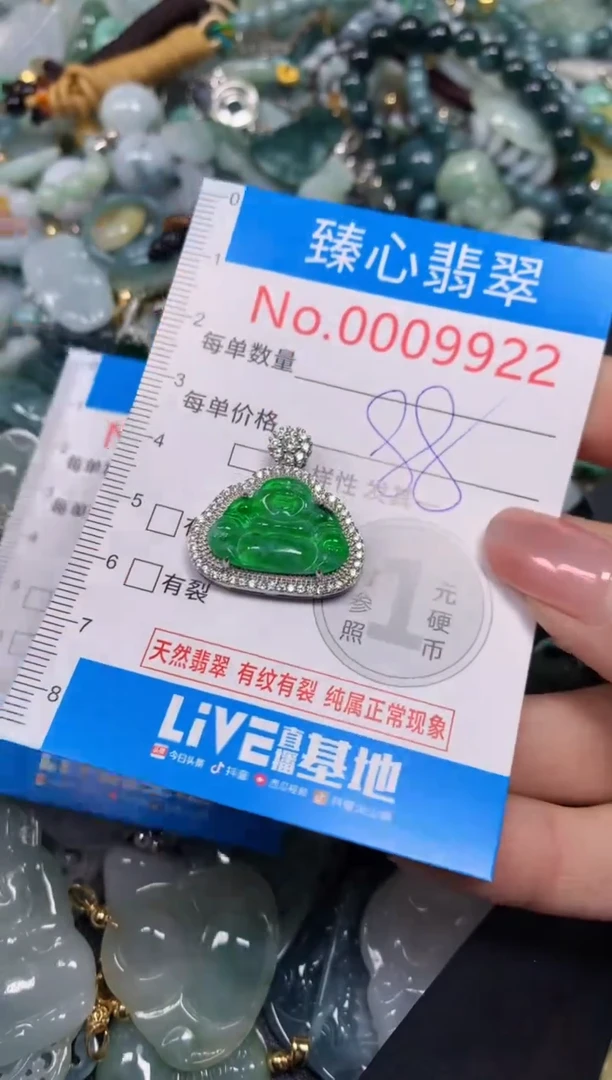 【闪购商品】翡翠颈饰未镶嵌含绳0009922