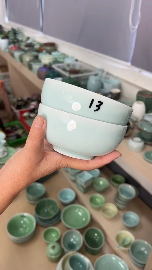 龙泉云间青瓷小米茶器