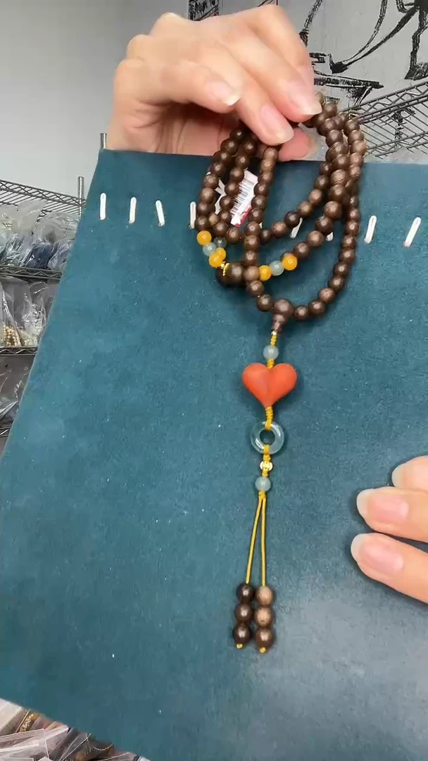 南红玛瑙未镶嵌颈饰项链A1690