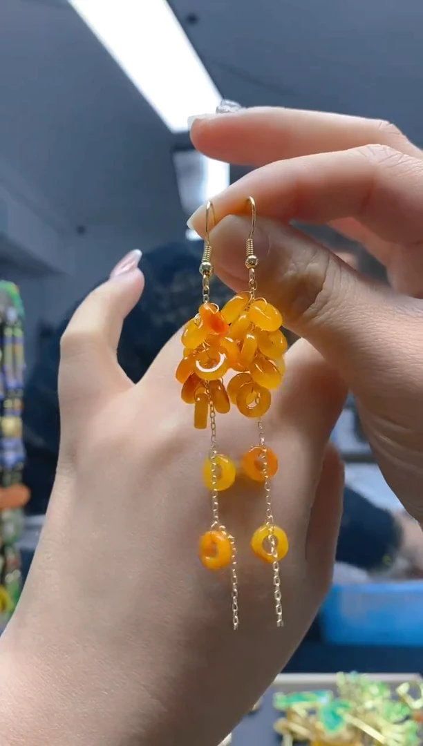 【闪购商品】翡翠耳饰合金347翡翠耳钩