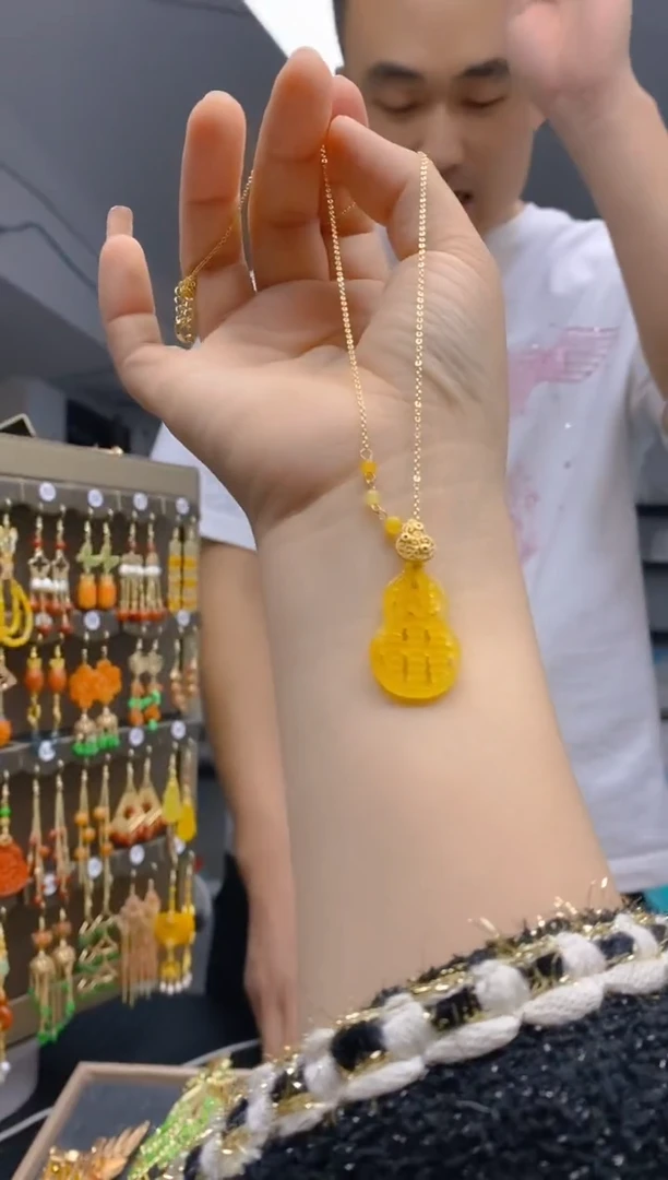 【闪购商品】翡翠耳饰合金80翡翠锁骨链