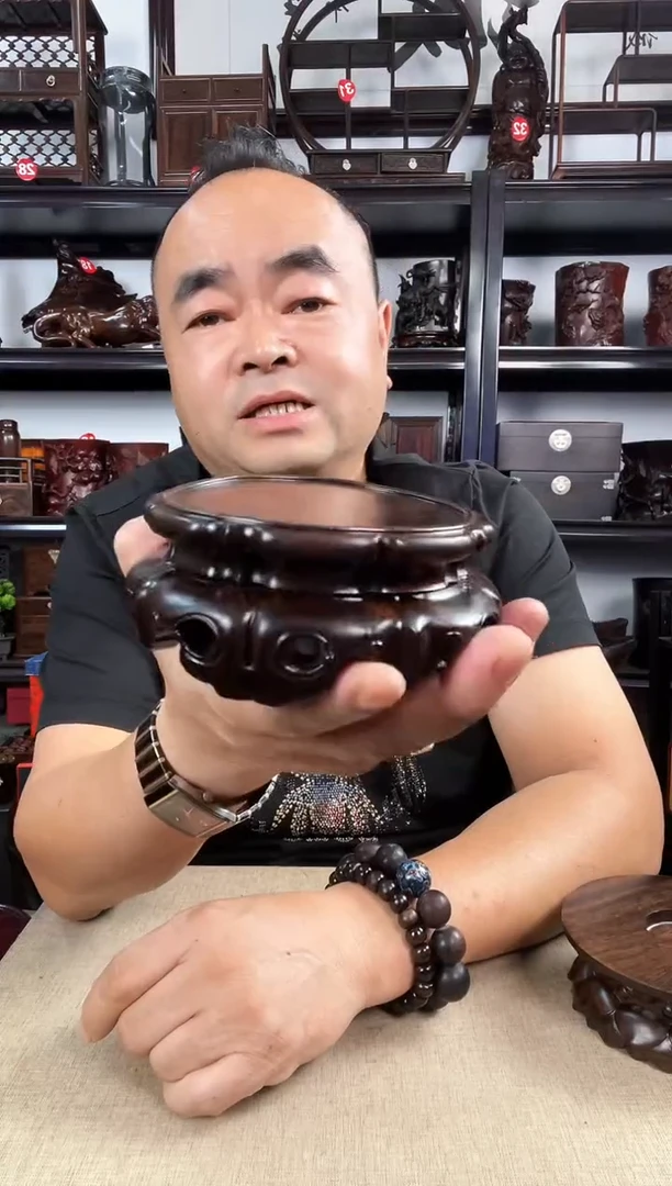 木旋转如意老李红木工艺品