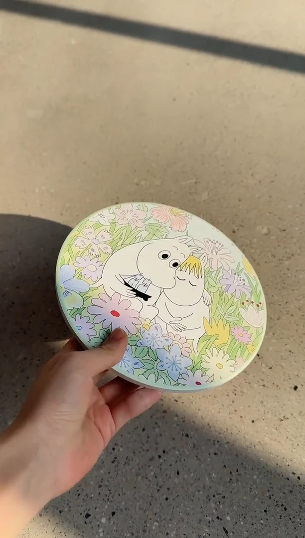 瓷片姆明陶瓷锅垫17.8cm（繁花）