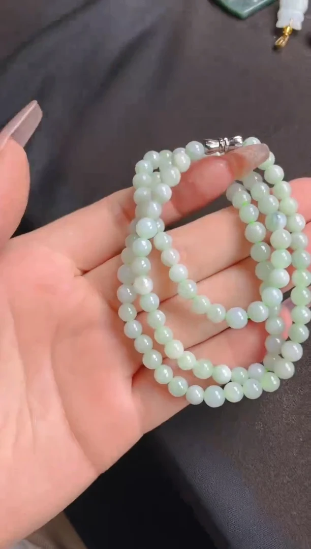 【闪购商品】翡翠颈饰未镶嵌5.6MM/N/翡翠A货一图一物