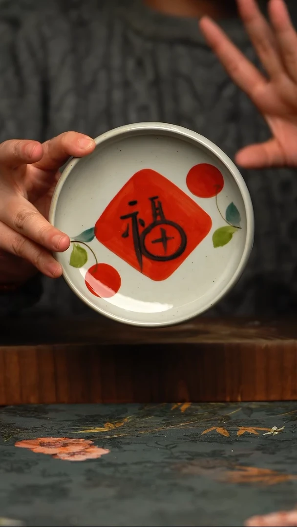 瓷片釉下彩手工手绘同款