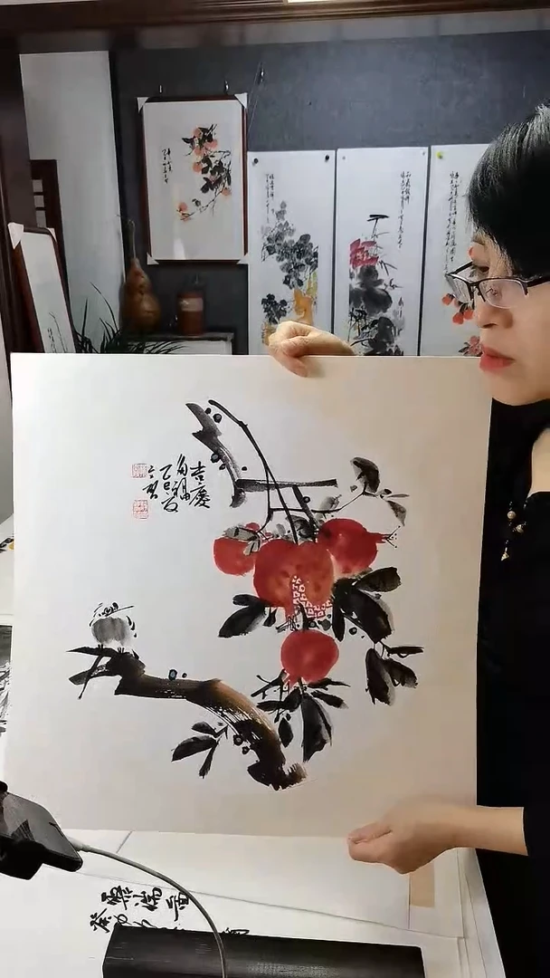 吉庆多福50*50cm卡圆