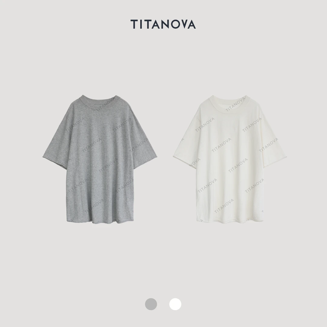 【苧不凡】懒人T｜凉感肤感棉麻卷边夏季轻薄凉感毛织T恤N5MZ0709