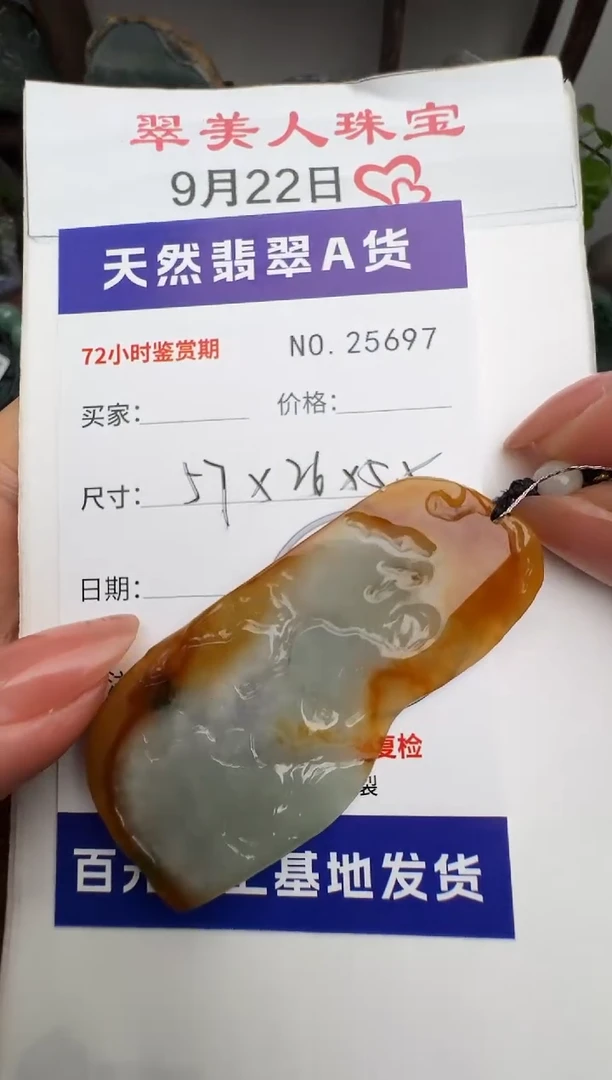 颈饰未镶嵌翡翠原石25697