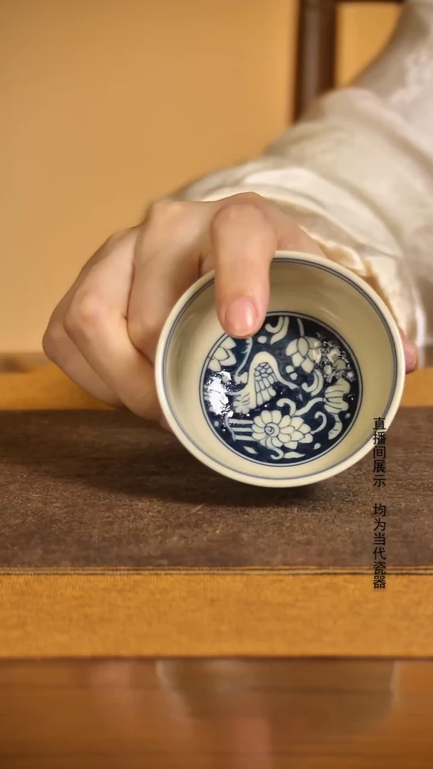 神秘2号釉荷花高脚杯mlhfy0774