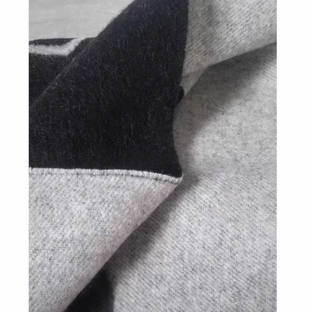 鼎鼎山羊绒提花工艺加厚秋冬围巾