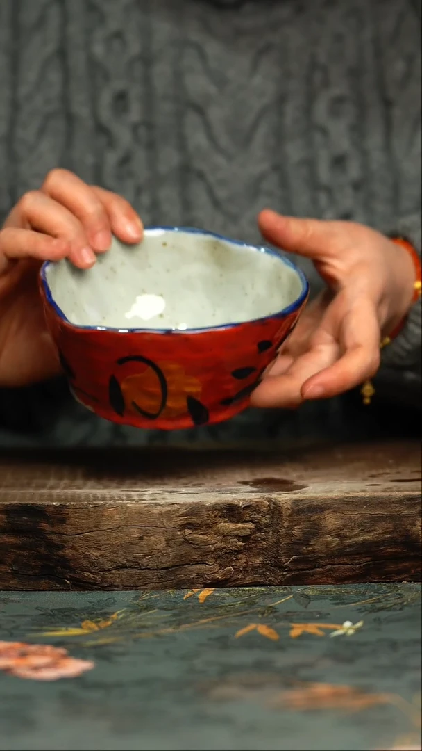 【闪购商品】杯釉下彩手工手绘同款陶器