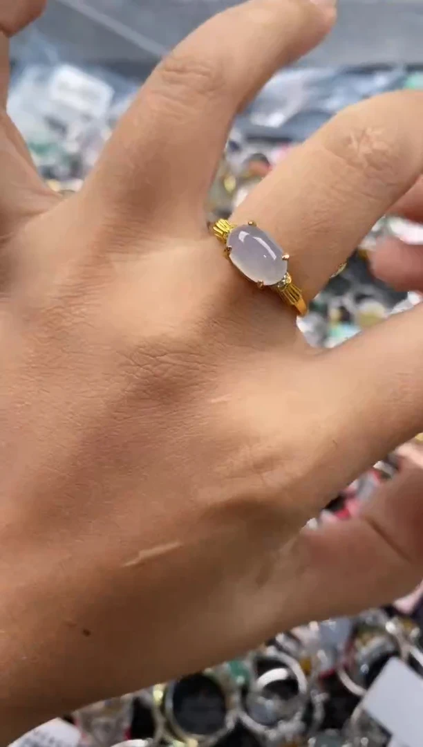 银S925镶嵌戒指翡翠777---4