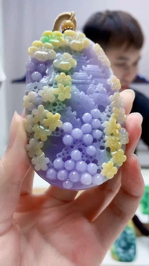 未镶嵌定制翡翠4868zm-毛货挂件山水111