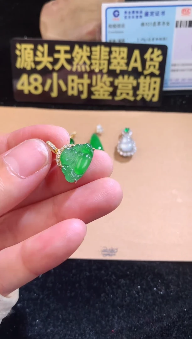 翡翠银S925镶嵌颈饰源头翡翠工厂一手货源