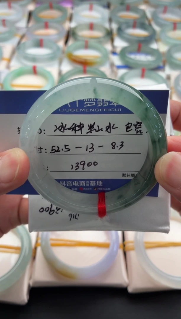 未镶嵌手镯翡翠冰种半山水 有包容 48小时鉴赏期