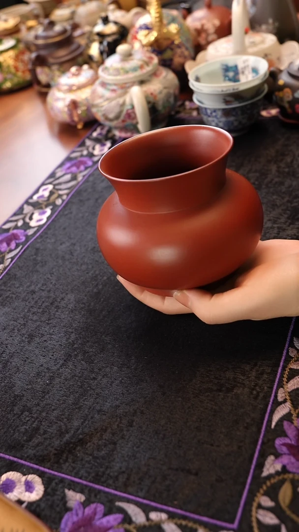 茶壶紫砂大红袍光素水盂