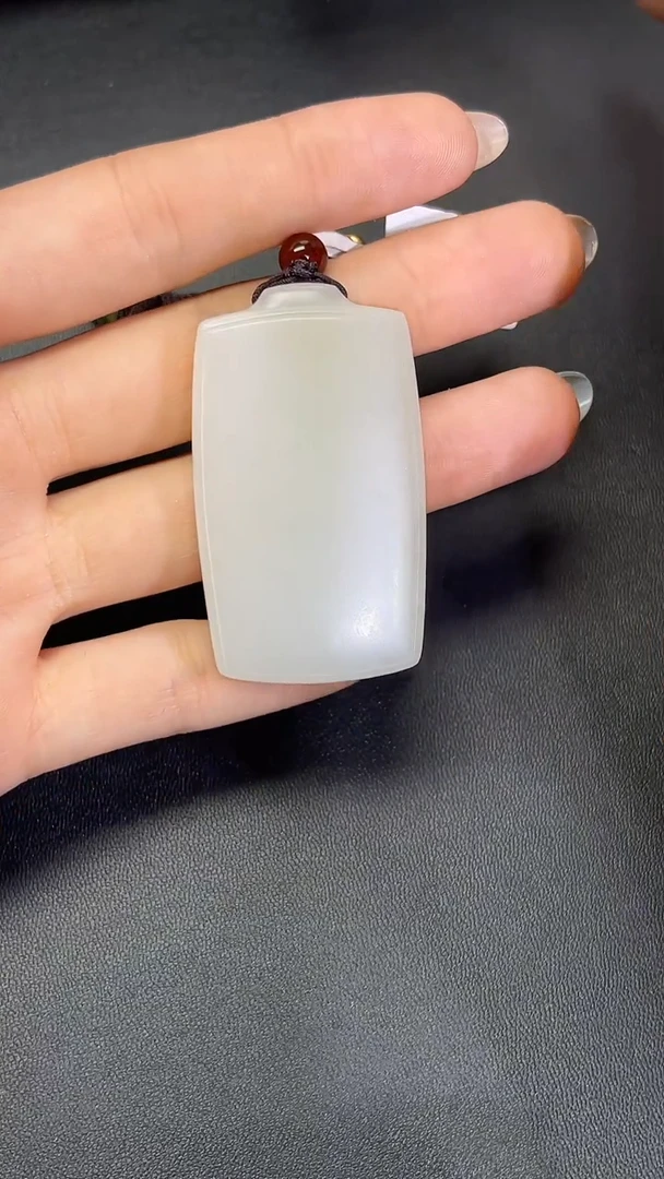 颈饰未镶嵌和田玉705111#新疆白玉无事牌