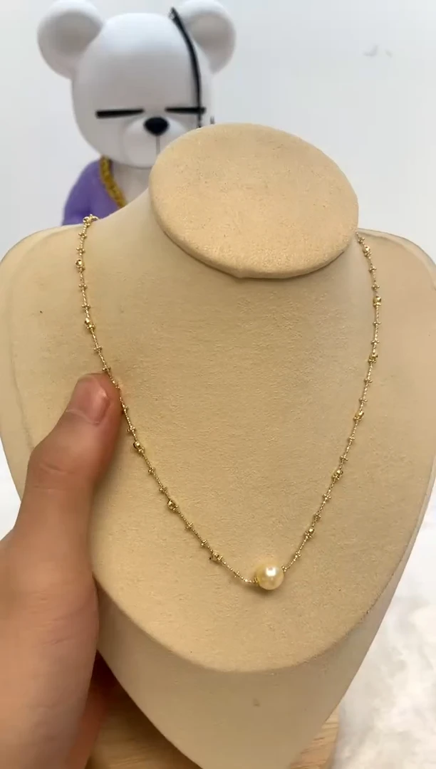 颈饰银S925镶嵌海水珍珠7.5-8