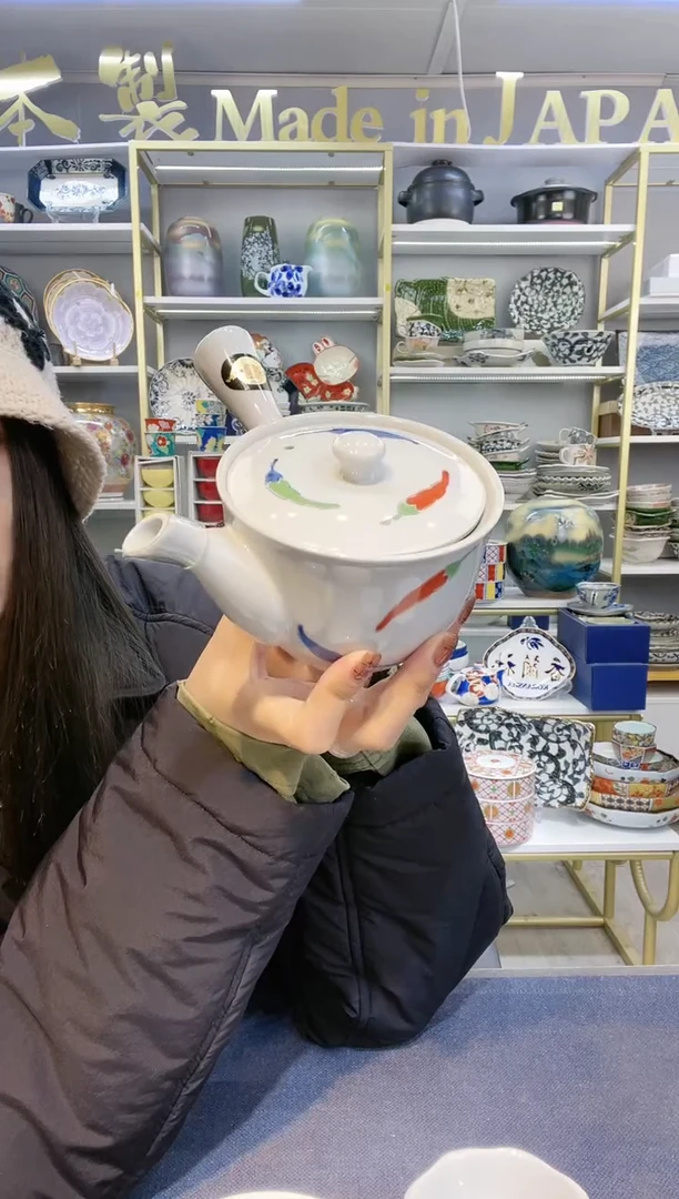 【闪购商品】碗有田烧辣椒侧把壶一只