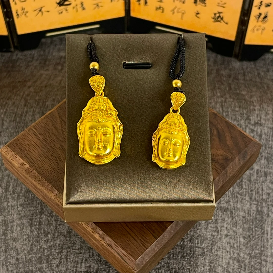 铜合金吊坠 观音佛头吊坠专柜同款男女新款实心
