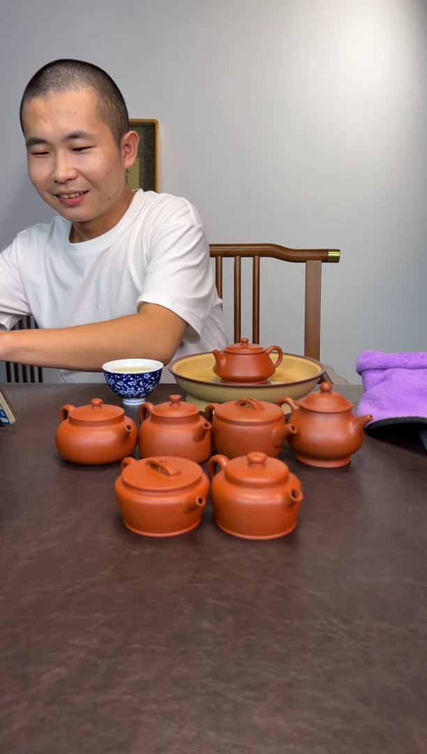 茶壶紫砂涛***冲大红泥柱础