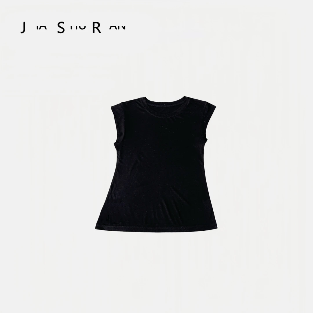 JSR studio 基础百搭圆领小飞袖T恤
