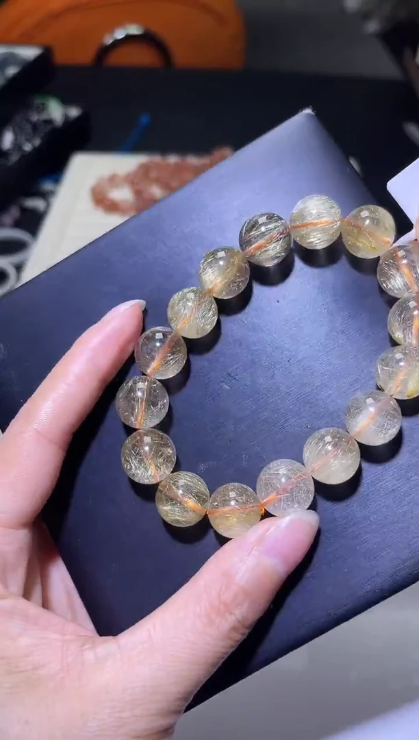 未镶嵌手链水晶J060-13mm高品金发晶单圈-多样性发其一