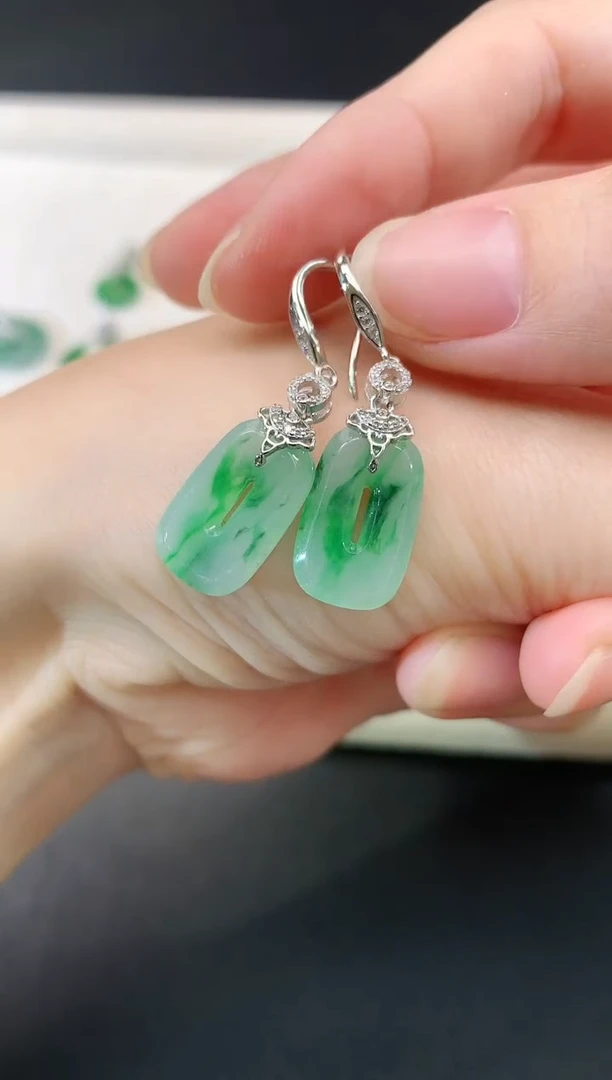 未镶嵌翡翠耳饰215不退不换|1680