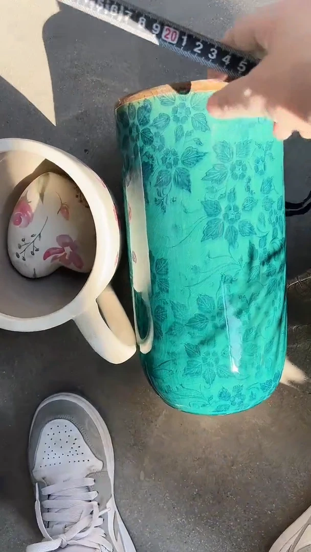 【闪购商品】陶瓷花盆高26.5cm内口12.5cm