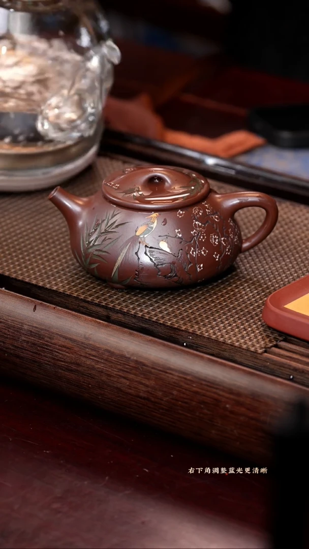 【闪购商品】紫砂茶壶ht 石瓢 革紫泥 270