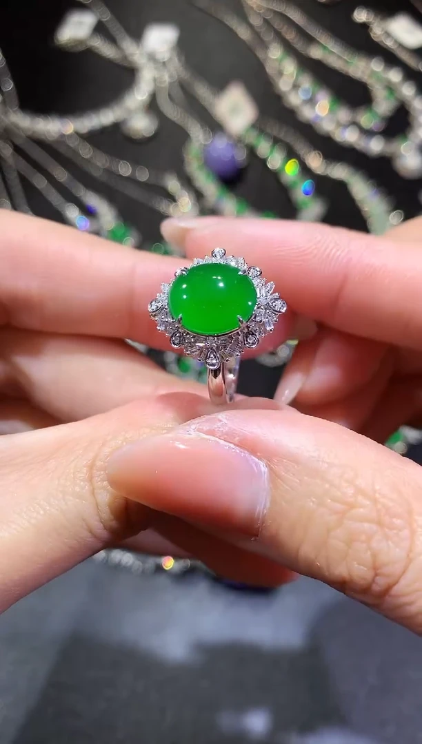 【闪购商品】翡翠戒指18K金镶嵌79-两用（多样性发货一件