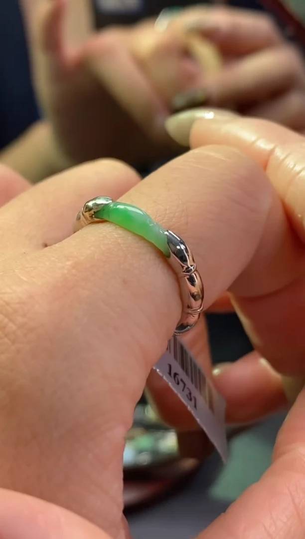 颈饰银S925镶嵌翡翠净货16731