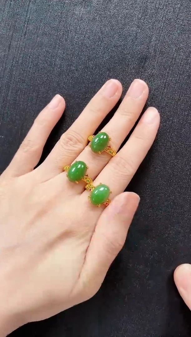 和田玉戒指未镶嵌多样性发一