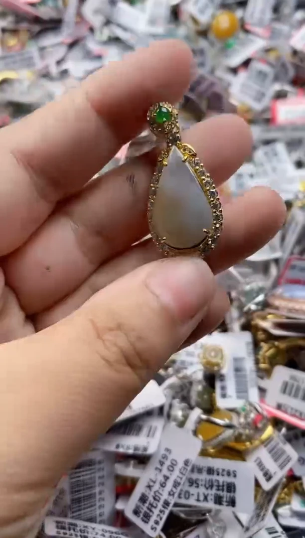 翡翠戒指银S925镶嵌11  11  11      2