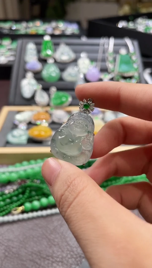 18K金镶嵌挂件翡翠ZHG001006-21