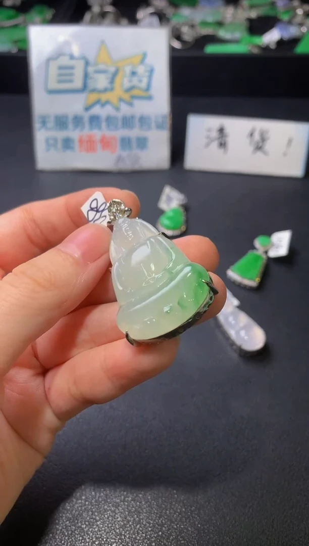 颈饰银S925镶嵌翡翠翡翠