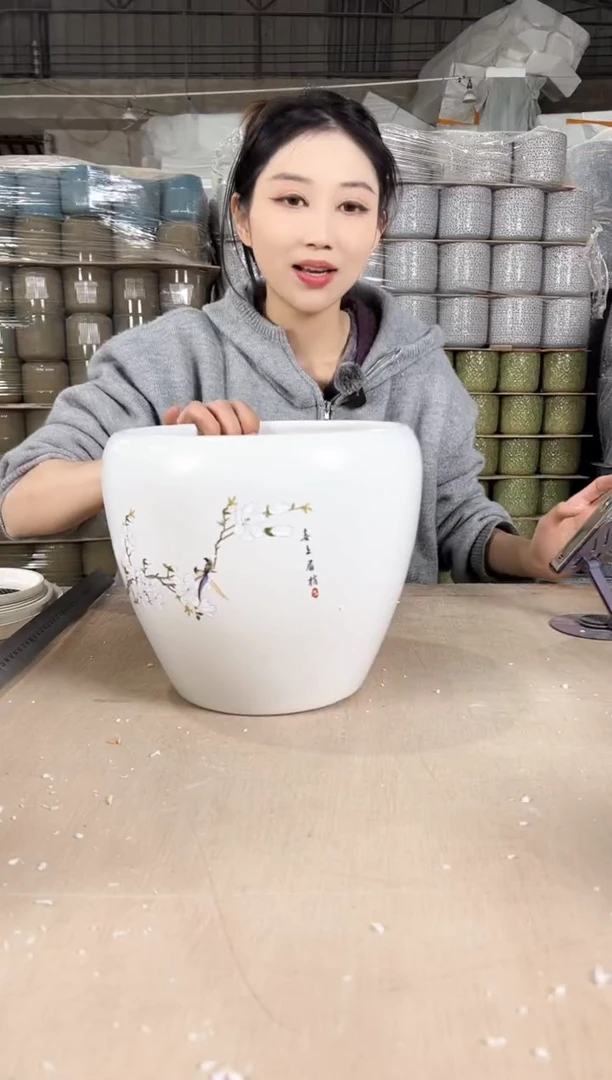 【闪购商品】陶瓷蛋型喜上哑白大号23x21