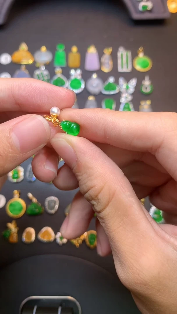 吊坠(不含链)银S925镶嵌翡翠1