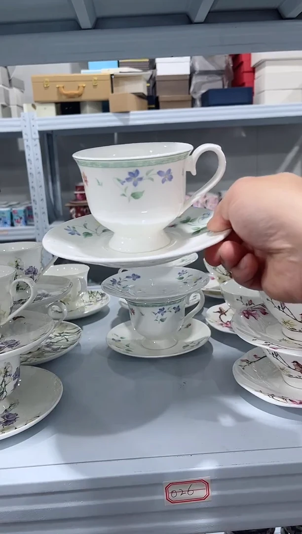 瓷片日用陶瓷（简装）咖啡杯一套