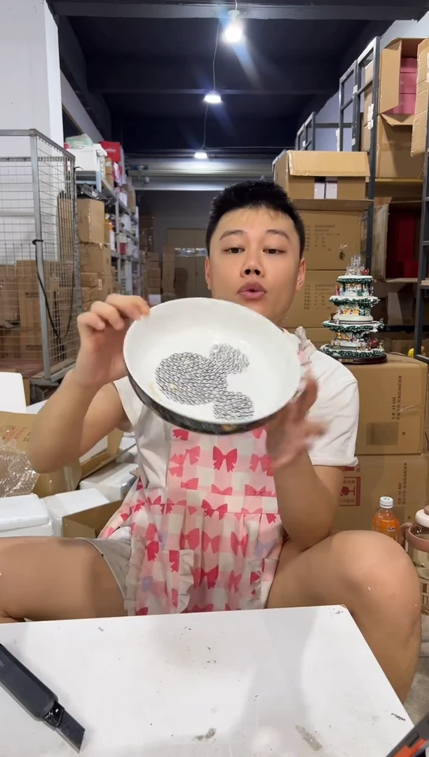 瓷片米奇大圆盘 陶瓷材质