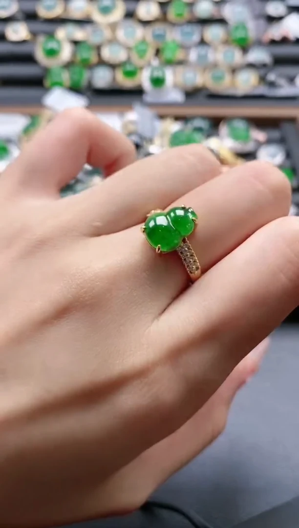 【闪购商品】翡翠戒指银S925镶嵌51511