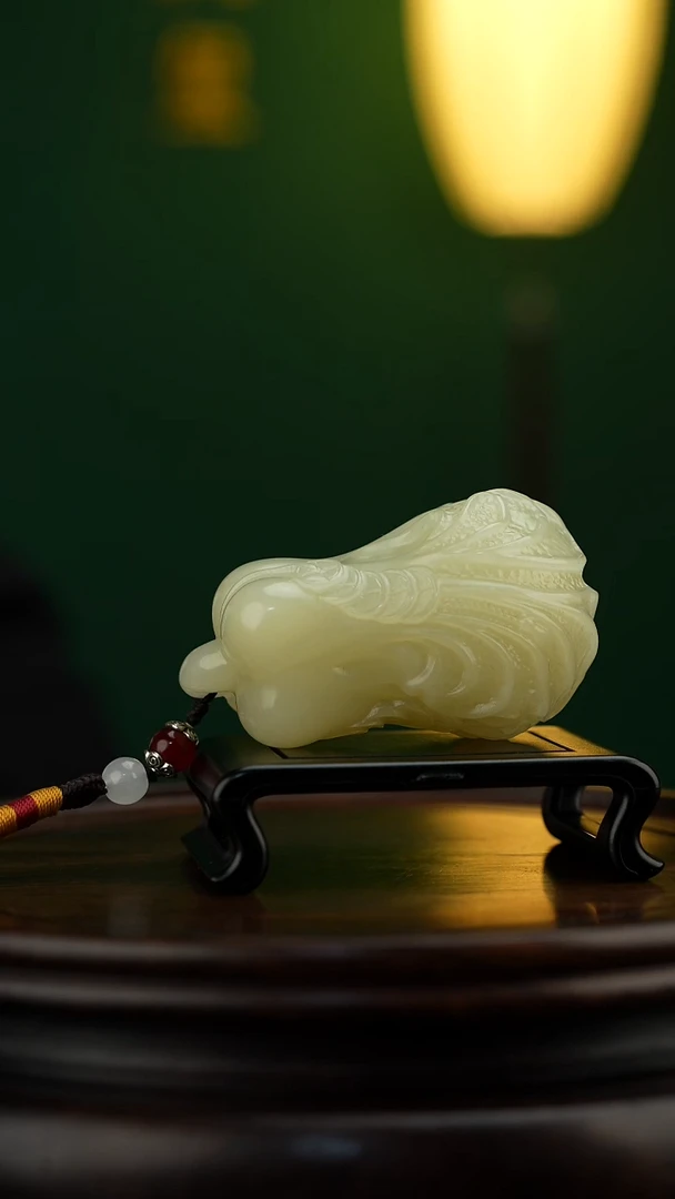玉【手握百财】天然玉石手把件