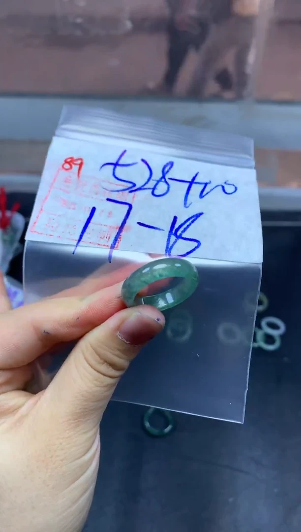 未镶嵌定制翡翠戒圈17-18#538毛货需精细抛光