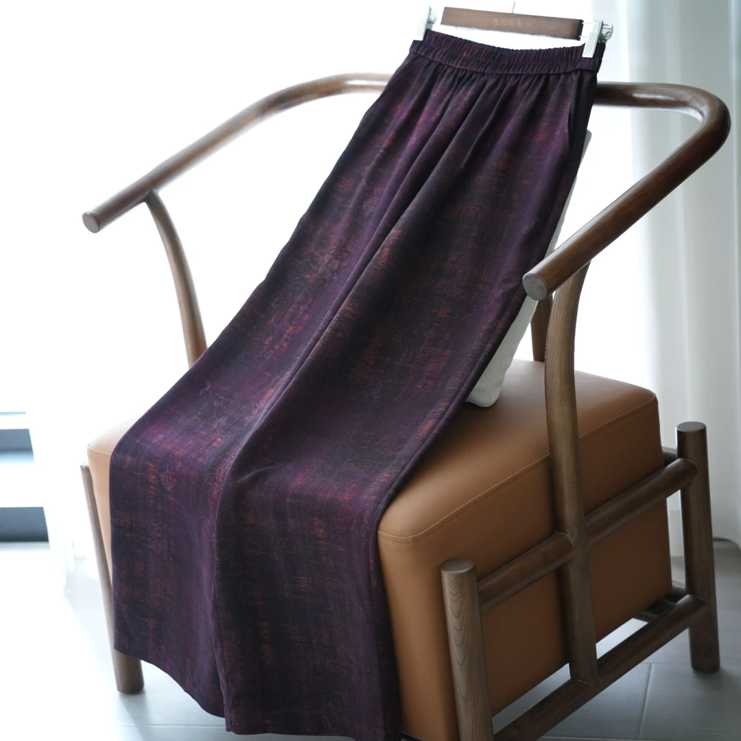 『故渊』新中式满分真丝香云纱国风休闲裤DHSK5256