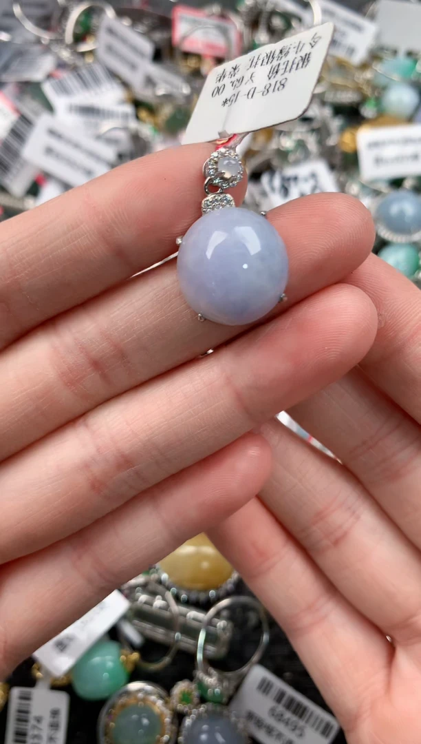 银S925镶嵌戒指翡翠55--6