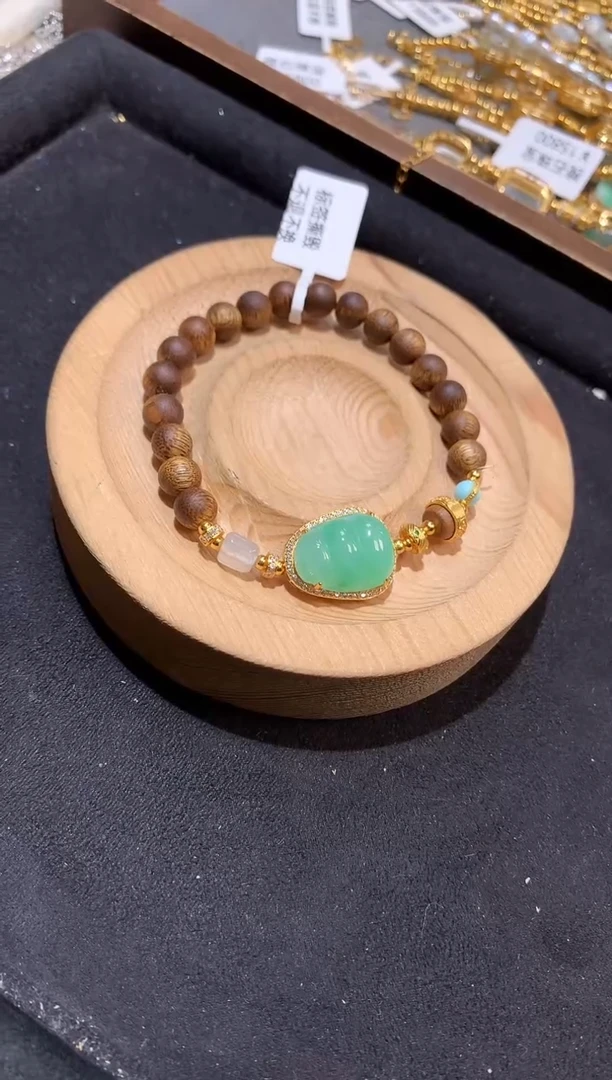 银S925镶嵌手串翡翠手串