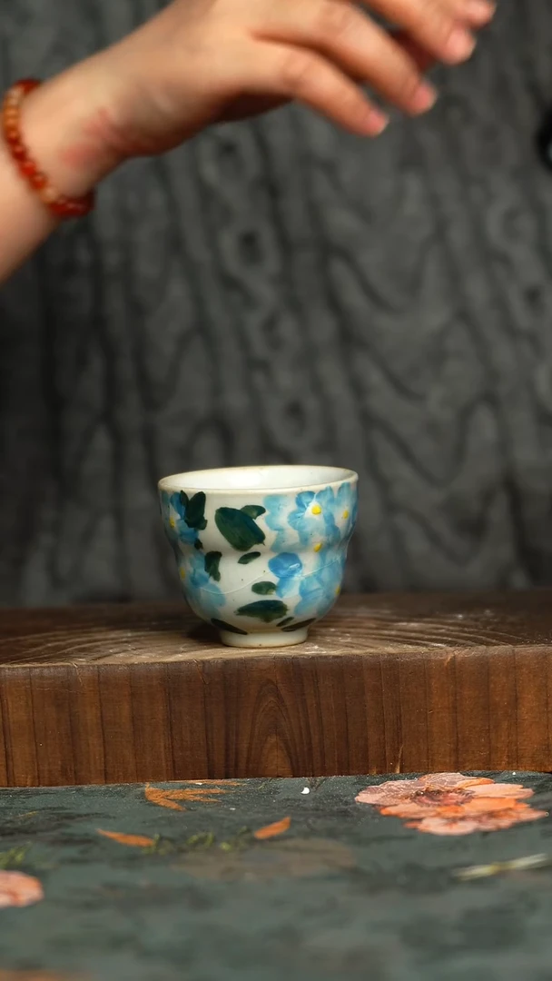 杯釉下彩手工手绘同款陶器